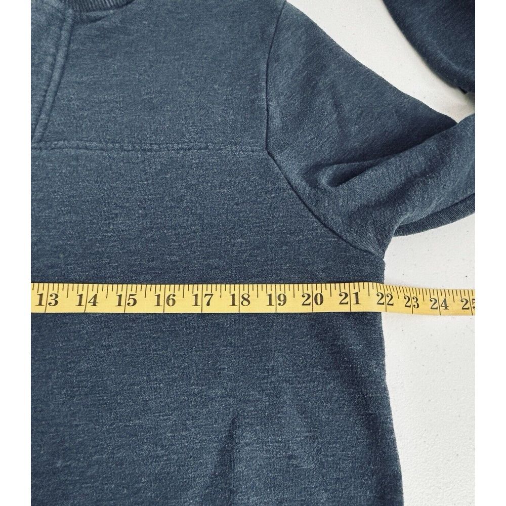 Orvis Mens Large Blue 1/4 Zip Retro Style Collared High Neck Sweatshirt Pullover - Picture 13 of 15